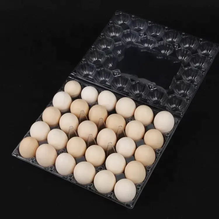 Personalizzato IN PVC Trasparente di Plastica A Conchiglia Scatola di Imballaggio Vassoio Della Bolla per le Uova