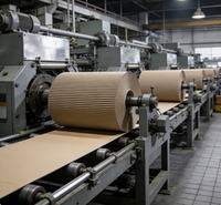 Papier ondulé recyclable en rouleau moyen pour emballage, pour la distribution mondiale