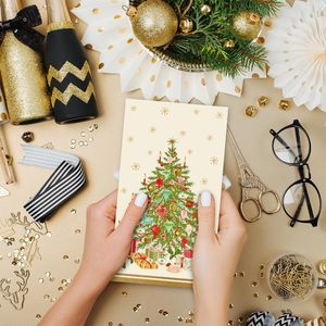 Giáng sinh cổ điển tùy chỉnh khăn ăn cho đám cưới Cocktail serviette với logo trang trí giấy khăn ăn - Product Image 4