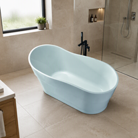 Baignoire autoportante rectangulaire en acrylique CUPC, design moderne et écologique, capacité 2-3 personnes, avec hydrothérapie, pour hôtels et villas