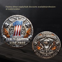 Pièce commémorative Davidson Riding, Médaille de la Liberté américaine pour motards, Pièce en fer à relief, Fabriquée en Chine, Uniquement pour l'Amérique