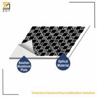 Luftfahrt-Aluminium Charuco-Kalibrierungsplatte mit QR-Code-Schachbrettmuster für Robotervision-Messung und Kamera-Pose-Tracking