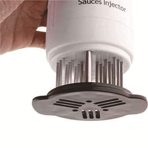 Jeringa de plástico para carne de barbacoa con 3 agujas para aderezar carne de cerdo y salsas, herramienta de cocina ecológica - Product Image 2