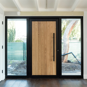 DAIYA Fancy Plywood Oak <strong>Veneer</strong> Interior Flush Wood Solid Wooden <strong>Door</strong> with Groove - Product Image 5