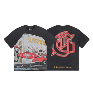 T-Shirt Oversize <span class=keywords><strong>di</strong></span> Alta Qualità per Uomo Gods, Stile Vintage Y2K con Grafiche, 100% Cotone, Moda Streetwear - Product Image 3