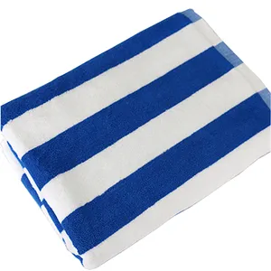 Fournitures pour plage/bain en coton, serviette très absorbante de bonne qualité, à rayures, Cabana