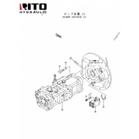 Гидронасос аксиально-поршневой RITO для экскаватора 9129693 EX400-3C K3V180 EX400-5 9153952, главный насос гидравлического агрегата экскаватора