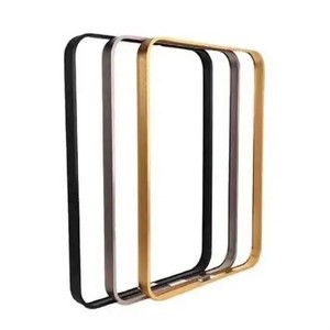Cadre de miroir en aluminium noir or rose argent cadre de miroir en aluminium haut de gamme moderne en métal <span class=keywords><strong>brossé</strong></span> cadre de miroir en aluminium à coins arrondis - Product Image 3
