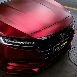 Pet Romani Red Vinyl Wrap Matte Red Adhesive Film Auto Wrap Car Body Wrapping Vinyl Decoração Film