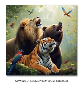 Hiện Đại Sư Tử Hình Ảnh Trên Vải Pha Lê Bức Tranh In Tường Nghệ Thuật Cho Trang Trí Nội Thất Hỗ Trợ Cơ Sở Giấy Cho Phòng Khách - Product Image 3