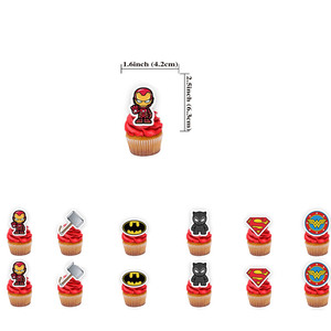Adorno para Pastel de Spiderman, Superhéroe Vengador, Decoración para Pastel de Cumpleaños Infantil, Accesorios para Regalos de Bebé - Product Image 2