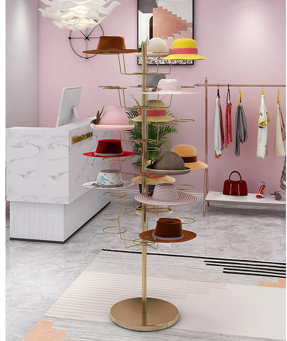 Customized 4/5/6/7 Tiers Hat Display Racks - Durable & Stylish