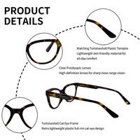 Lunettes de lecture unisexes tendance, monture complète œil de chat, écologiques, légères, pour la presbytie