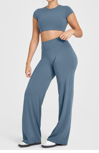 Calças de Yoga Femininas de Cintura Alta com Corte Reto, Calças de Treino Soltas para Atividades Casuais na Academia e Corrida - Product Image 6