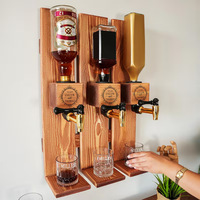 Distributeur de boissons mural en bois de luxe, créateur de cocktails, bar à domicile, meuble de rangement pour vin, bois massif