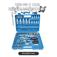 Kit d'outils de réparation automobile professionnel multifonctionnel de haute qualité, 108 pièces, clé à cliquet, douille, acier au carbone, robuste