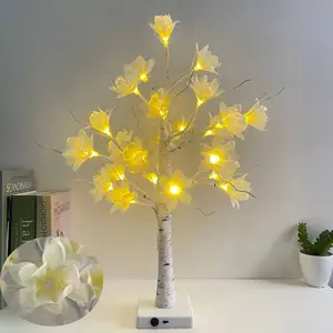 60 cm baumlicht muttertagsgeschenk kapok kamelia optische faser pflaumenblumen baum tischlampe urlaub led märchen-dekoration licht