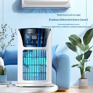 Ventilateur rafraîchisseur d'air évaporatif USB durable, 3 vitesses, avec minuterie, humidificateur, éclairage LED coloré pour la maison, la chambre, le bureau, l'utilisation sur le bureau - Product Image 4