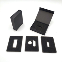 Boîte cadeau en carton noir robuste ZY Packaging, insert personnalisé, couvercle magnétique, design creux, logo estampé or, boîte cadeau rigide à emporter
