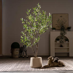 Grand olivier artificiel résistant aux UV jardin extérieur Arrangement saisonnier bonsaï arbre Anti-ultraviolet fausses plantes fournitures - Product Image 2