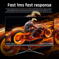 Moniteur d'ordinateur 23.8 pouces FHD IPS Panel 100Hz Taux de rafraîchissement Angle de vision large en option Lumière RVB Haut-parleur Moniteur de jeu de bureau