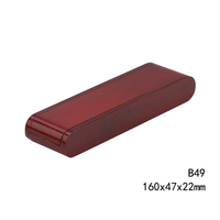 Boîte cadeau en bois pliable laquée rouge pour stylo, logo gravé sur mesure, style chinois, coffret souvenir pour stylo