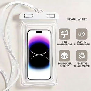 Pochette étanche IPX8 pour téléphone avec cadre airbag, sac transparent en PVC, cordon amovible, compatible avec les téléphones jusqu'à 7 pouces, idéale pour le sport, la natation et la plongée - Product Image 6