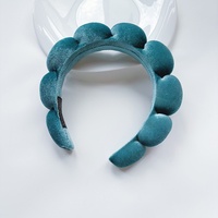 Headband Oval Beludru Wanita High-End Mewah Ringan Mahkota Tinggi Anti-Selip untuk Mencuci Muka Gaya Korea Musim Gugur Musim Dingin Cloud