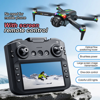 Drone RC K21MAX contrôlé par écran, quadricoptère de photographie aérienne HD avec lumières LED et télécommande