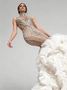 Elegante strass senza maniche compleanno matrimonio ospite abito da sirena da donna abito da ballo da sera abito da ballo per donna - Product Image 3