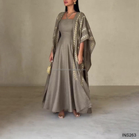 Élégante Nouvelle Collection Abaya Modeste Filles Arabes Robe Musulmane Modeste avec Broderie Personnalisée