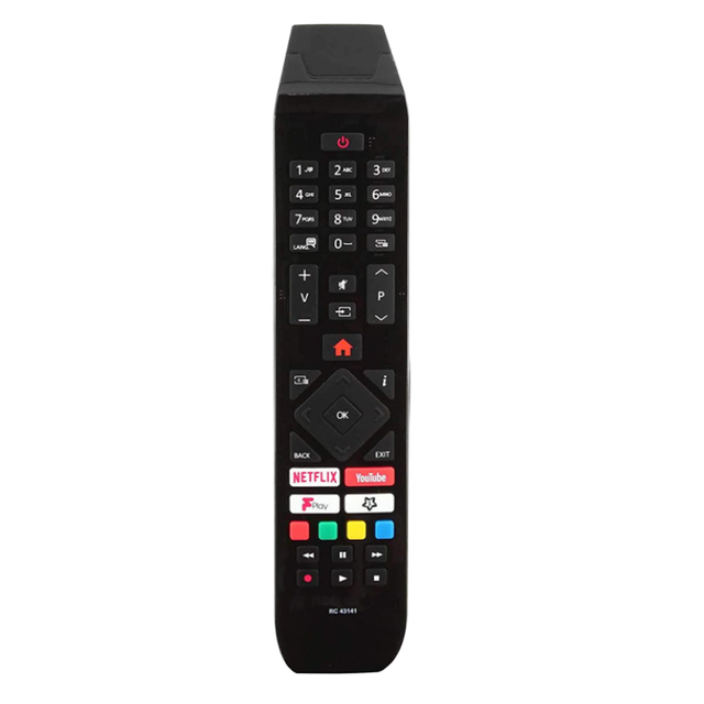High Quality Replacement Hitachi RC43141 10m Range 4 Buttons Remote Control for 2018 2019 Smart LED TVs Netflix YouTube