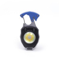 Senter Camping Outdoor Magnet Pembuka Botol Senter Kecil Multifungsi Pemantik Rokok Mini LED Lampu Gantungan Kunci Isi Ulang