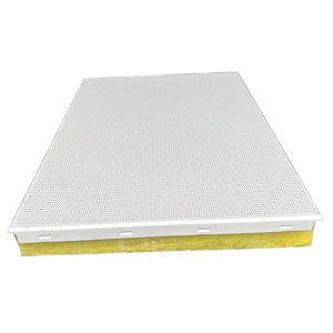 Moderno 60X60 60X120 Paneles de techo perforados de lana Mineral de aluminio Placa de escudete microporoso <span class=keywords><strong>para</strong></span> sala de computadoras Pared acústica - Product Image 5