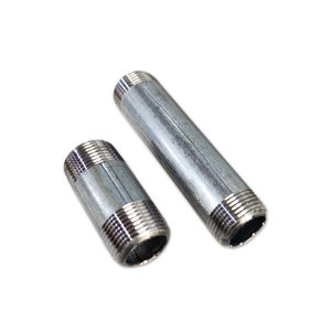 BS NPT Hai Nam Mạ Kẽm Ống Thép Phụ Kiện Đen Dài Núm Vú Bằng <span class=keywords><strong>GI</strong></span> Nam Sắt Ren Nữ Ống Núm Vú Ổ Cắm - Product Image 1