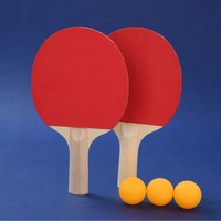 Raquettes de tennis de table en bois 3 plis, pointe légère, manche lourd, avec caoutchouc à picots pour l'entraînement des passionnés