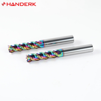 HANDERK polyvalent HRC55 U-Grooeve DLC revêtement plat ensemble de fraises en carbure de tungstène fraise pour aluminium