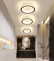Plafonnier LED Nordique Moderne 18W 24W Haute Efficacité 120 lm/W 3 Températures de Couleur Modifiables Base en Fer pour Couloir, Hall d'Entrée et Appartement