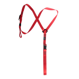 Arnés de seguridad Zhongyu con correa de hombro fija, elevador de pecho, poliéster rojo, hebilla de conexión rápida, protección anticaídas - Product Image 5