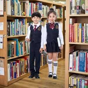 Uniformes scolaires sur mesure en usine <span class=keywords><strong>de</strong></span> Guangzhou Gilet d'école OEM pour filles Angleterre pour enfants et maternelle Vêtements d'école pour enfants - Product Image 1
