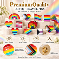 Premium-Qualität Regenbogen-Pride Hartemaille-Anstecknadeln Lebendige Farben Glatter Goldrand Langlebiges Metall-Geschenk-Abzeichen LGBTQ+ Emaille-Pins