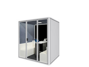 Cápsula para dormir de diseño moderno Sleepbox con masajeador, código QR de música y cancelación de voz para hoteles - Product Image 3