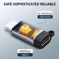 Adaptateur USB C mâle vers Lightning femelle portable FD01 pour la charge et le transfert de données Téléphone portable Tablette 10W Noir/Gris PVC/ABS