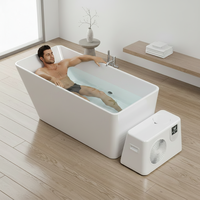 Baignoire en acrylique pour bain de glace avec refroidisseur d'eau 1HP pour spa, salle de sport, fitness et récupération par immersion froide