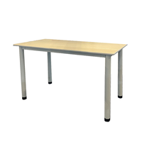 Table moderne en bois Pieds en métal Bibliothèque scolaire simple Bureau d'ordinateur de lecture