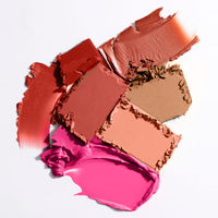 Double-Take High Pigment Rosy Blush Matte & Dew Finish Vibrant Orange Red Blush Palette Cream & Powder Blush