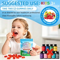 ArtoaLabs Zeolite Gummies Détox pour Enfants 60 Bonbons Sans Sucre pour la Santé Osseuse, Digestive et Métabolique avec Vitamines B12 & D3 – Complément Alimentaire