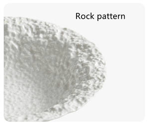 대형 화이트 세라믹 서빙 볼 레스토랑 파티를위한 양각 록 패턴 도자기 식기 독특한 파스타 샐러드 그릇 - Product Image 6