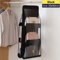 6 Slots Durable Metal Hook Behind Door Hanging Purse Organizer Hanging Storage Bag for Handbag