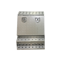 Boîte à outils en aluminium pour camion plateau, 24 pouces, robuste, en tôle ciselée, double fonction, pour rangement d'outils